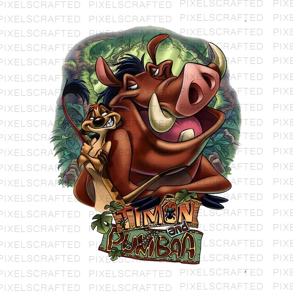 Pumbaa Timon Png, Sublimation Png, Sublimation Designs, Lİon King Png, Digital Download