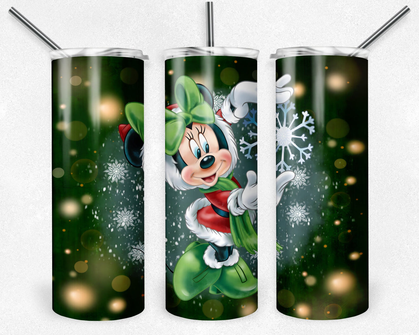 Mickey Christmas Tumbler, Minnie Tumbler,  20 oz Skinny Tumbler Sublimation Design, Digital Download PNG, Mouse Tumbler PNG