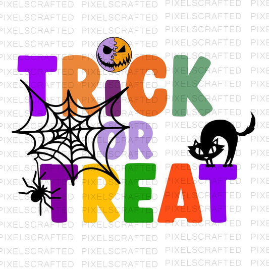 Trick or Treat Svg, Halloween Svg, Sublimation Svg, Sublimation Designs, Digital Download