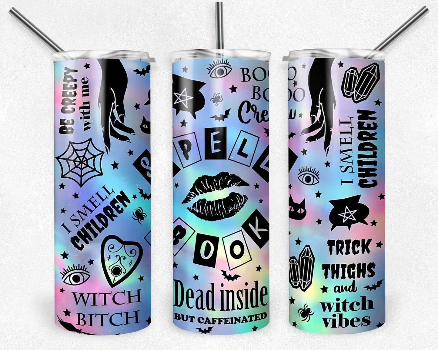 Spell Book Tumbler, 20 oz Skinny Tumbler Sublimation Design, Digital Download PNG, Halloween Tumbler PNG, 20oz Tumbler Design