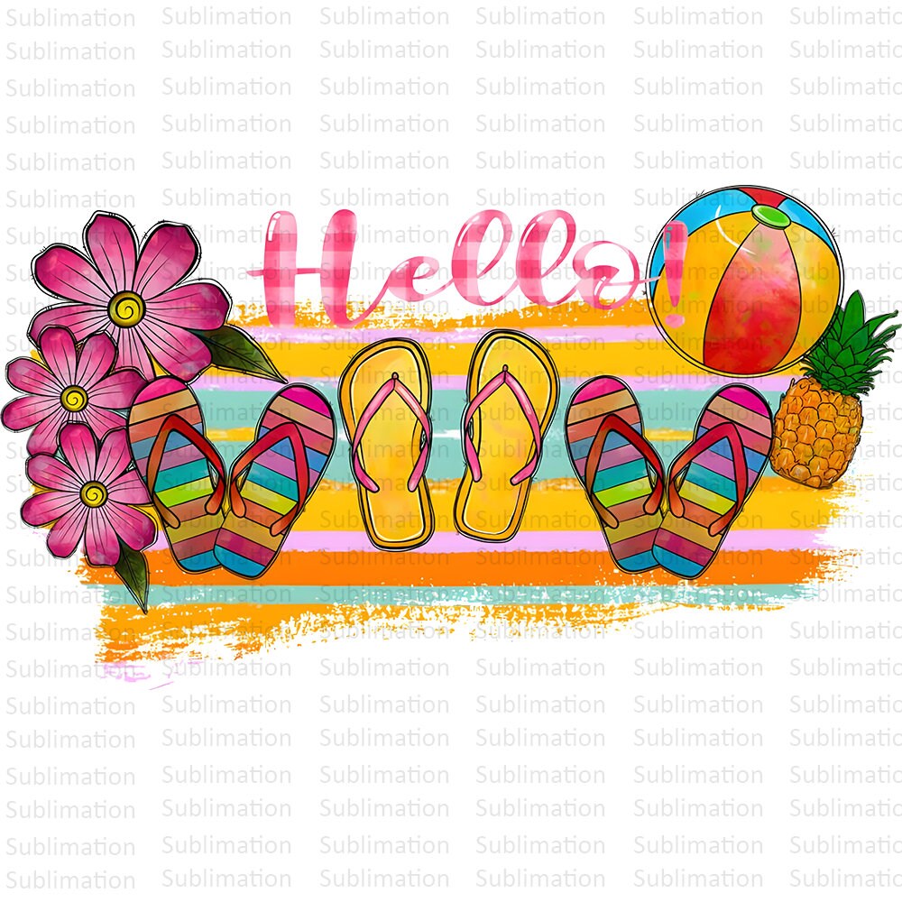 Hello Summer Png, Sunglasses Png, Beach Png, Sublimation Png, Digital Download