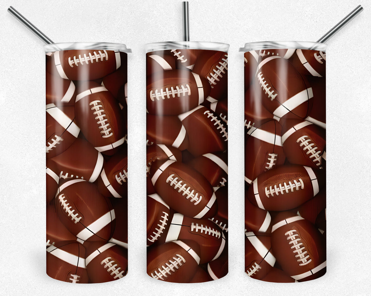 Leather Football Png, 20 oz Skinny Tumbler Sublimation Design, Digital Download PNG, American Football Tumbler PNG, 20oz Tumbler Design