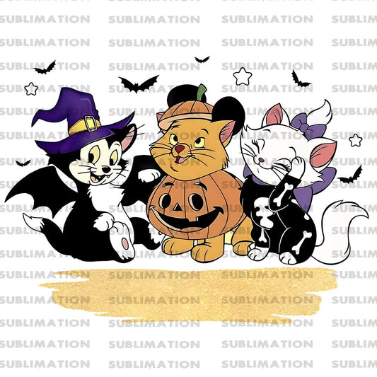 Aristocats Halloween Png, Sublimation Png, Sublimation Designs, Aristocats Horror Png, Digital Download