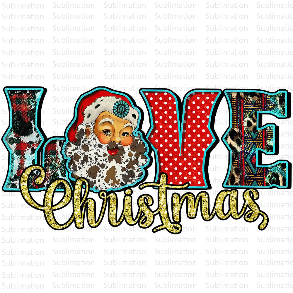 Love Christmas Png, Sublimation Png, Sublimation Designs, Merry Christmas Png, Christmas Png, Digital Download