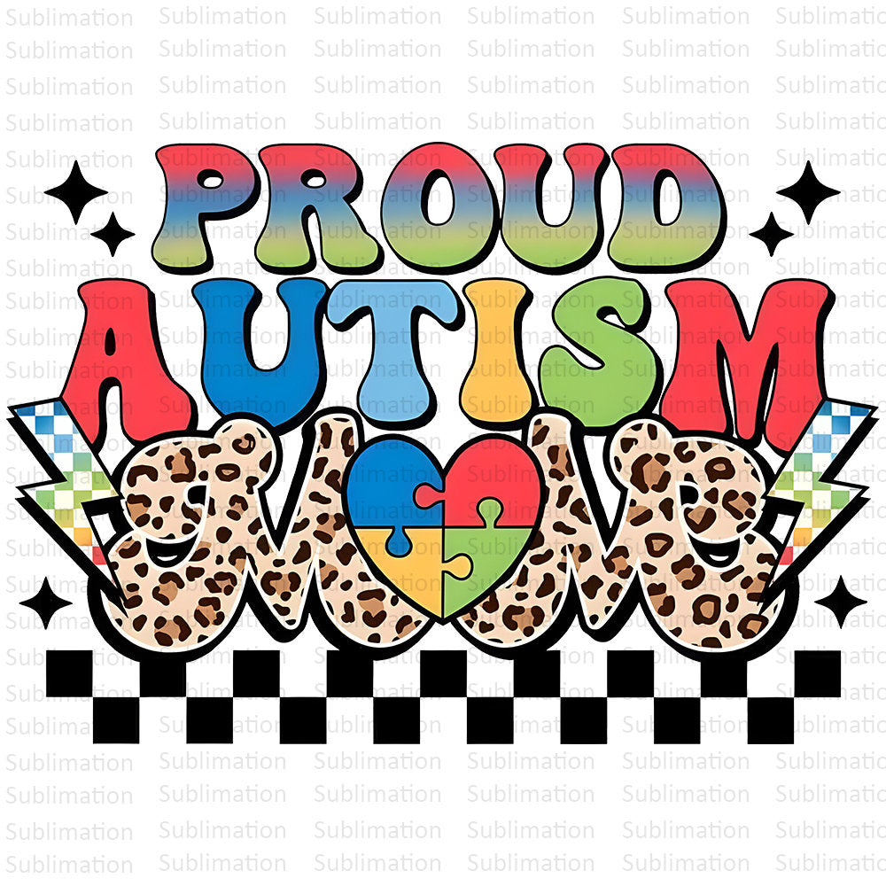 Proud Autism Mom Png, Autism Png, Autism Awareness Png, Sublimation Png, Sublimation Designs, Digital Download