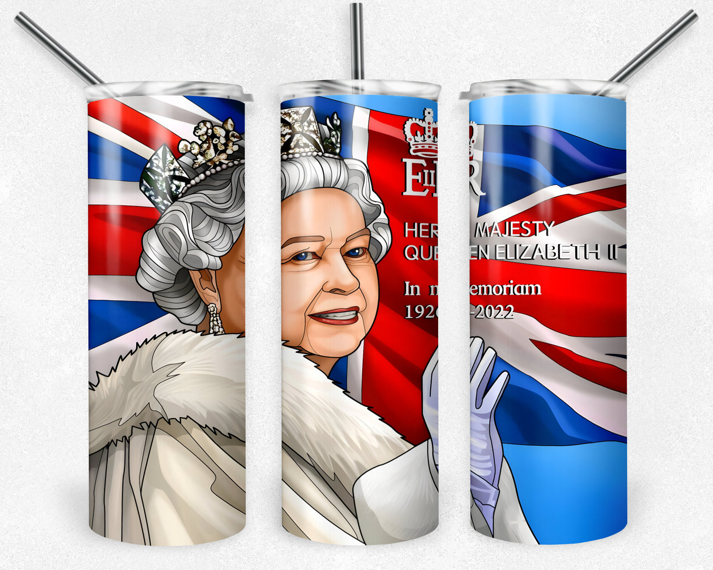 Queen Elizabeth Tumbler Png, 20 oz Skinny Tumbler Sublimation Design, Digital Download PNG, Britain Tumbler PNG, 20 oz Tumbler Design