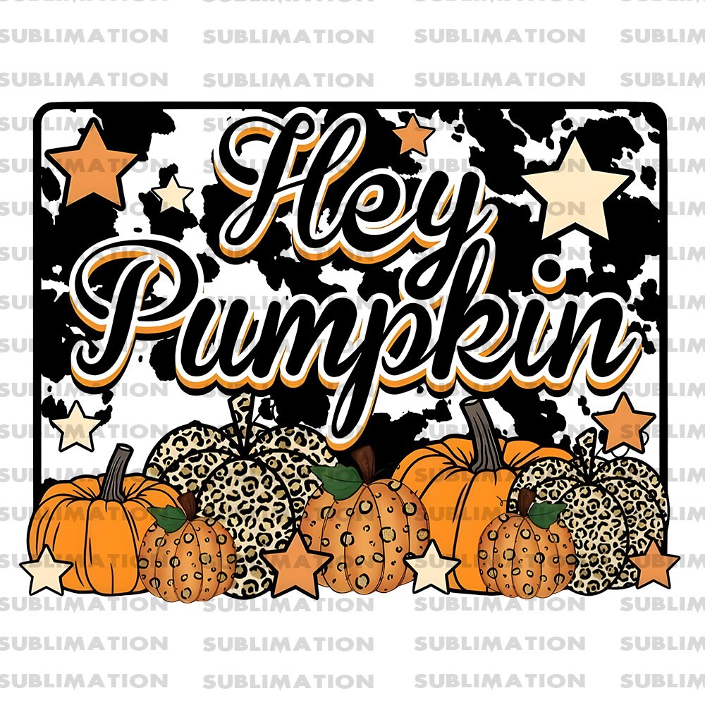 Hey Pumpkin Cow Hide Png, Sublimation Png, Sublimation Designs, Fall Png, Digital Download