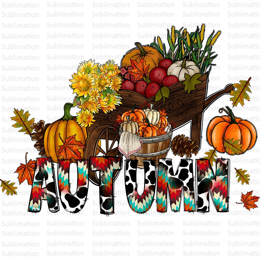 Autumn Fall Png, Sublimation Png, Sublimation Designs, Fall Vibe Png, Digital Download