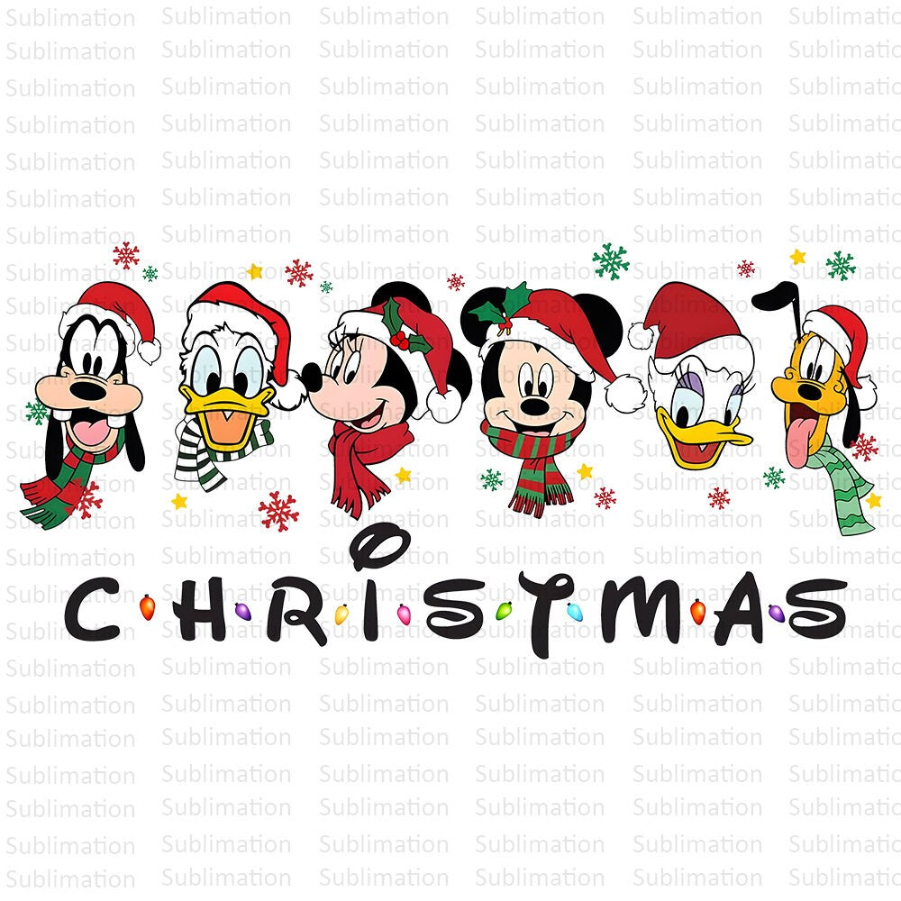 Christmas Png, Mickey Friends Christmas Png, Mouse Png, Sublimation Png, Digital Download