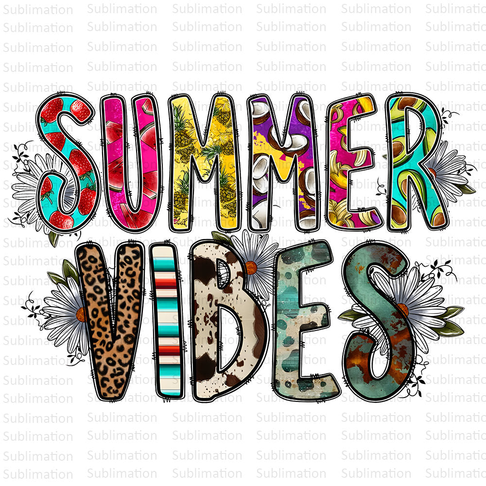 Summer Vibes Png, Western Png, Beach Png, Sun Png, Sublimation Png, Digital Download
