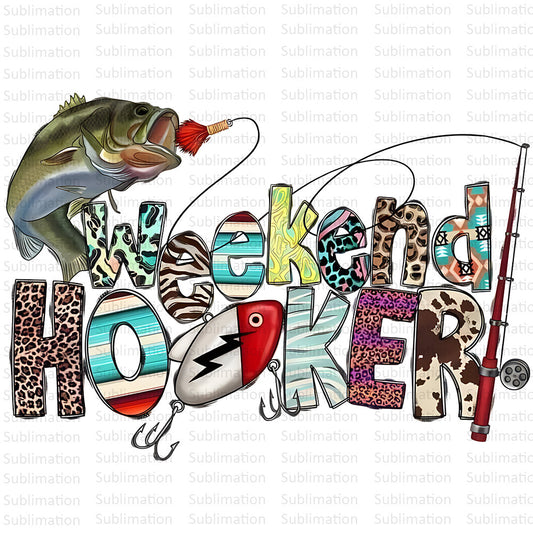 Weekend Hooker Png, Fisher Png, Nature Png, Fish Png, Fishing Rod Png, Sublimation Png, Digital Download