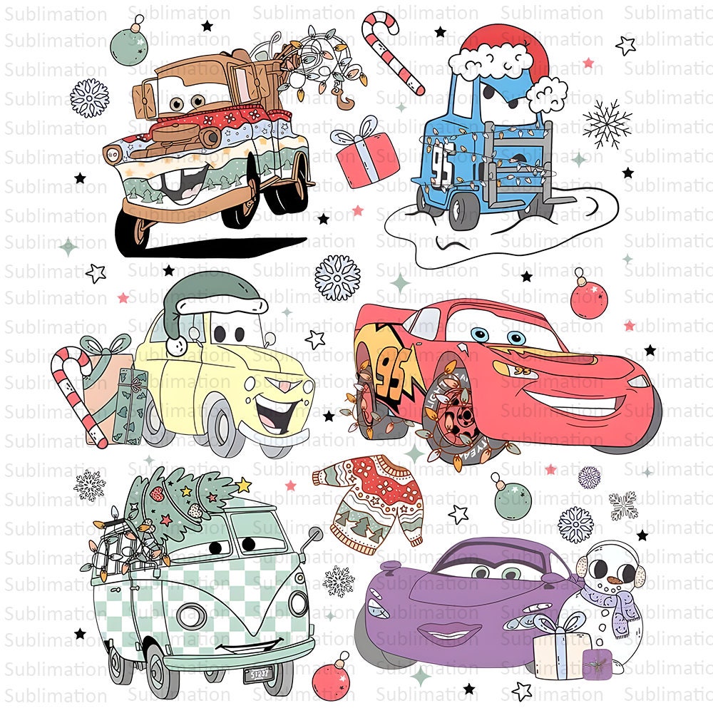 Cars Christmas Sublimation Png, Merry Christmas Png, Magical Christmas Car Png, Xmas Holiday Png, Digital Download