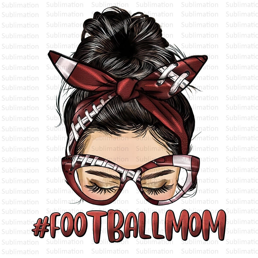 Football Mom Messy Bun Png, Messy Bun Png, Football Png, Sport Png, Sublimation Png, Digital Download