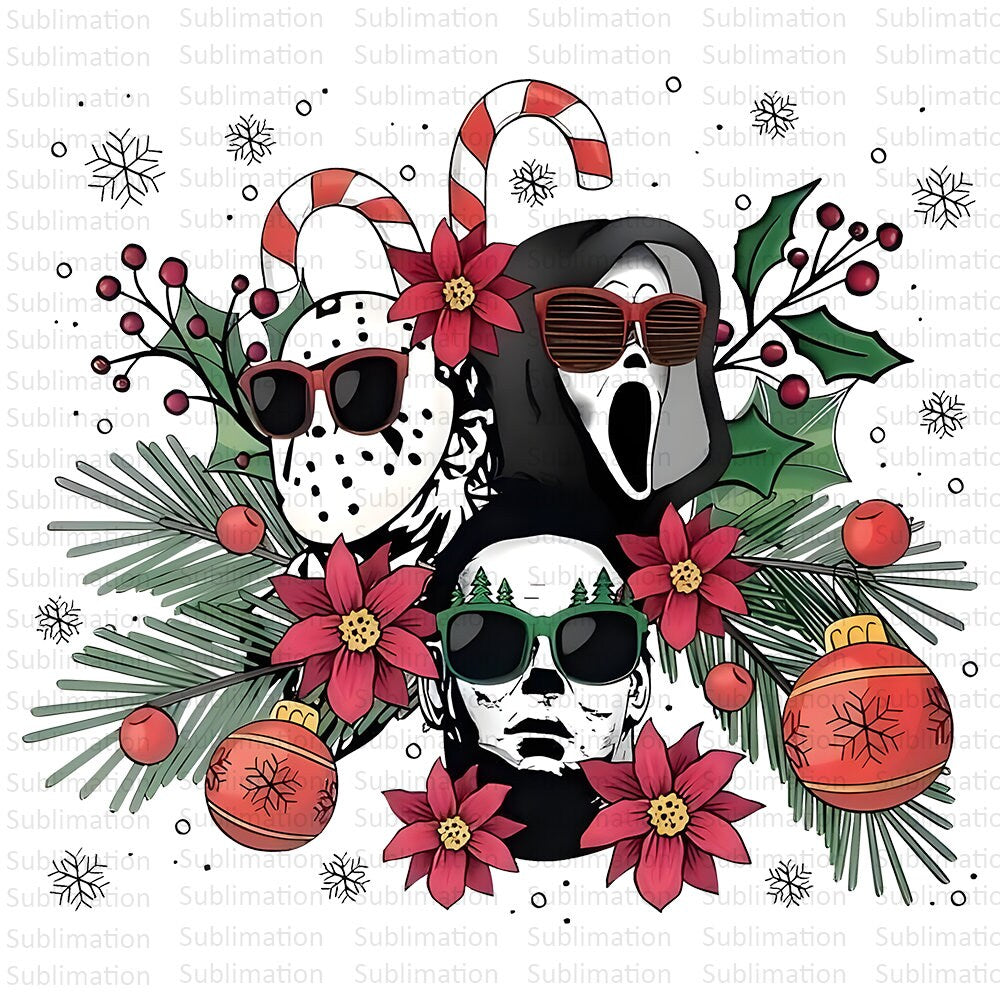 Horror Christmas Png, Christmas Png, Horror Png, Michael Myers Png, Sublimation Png, Digital Download