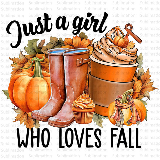 Who Loves Fall Png, Sublimation Png, Fall Vibe Png, Sublimation Designs, Pumpkin Coffee Png, Digital Download