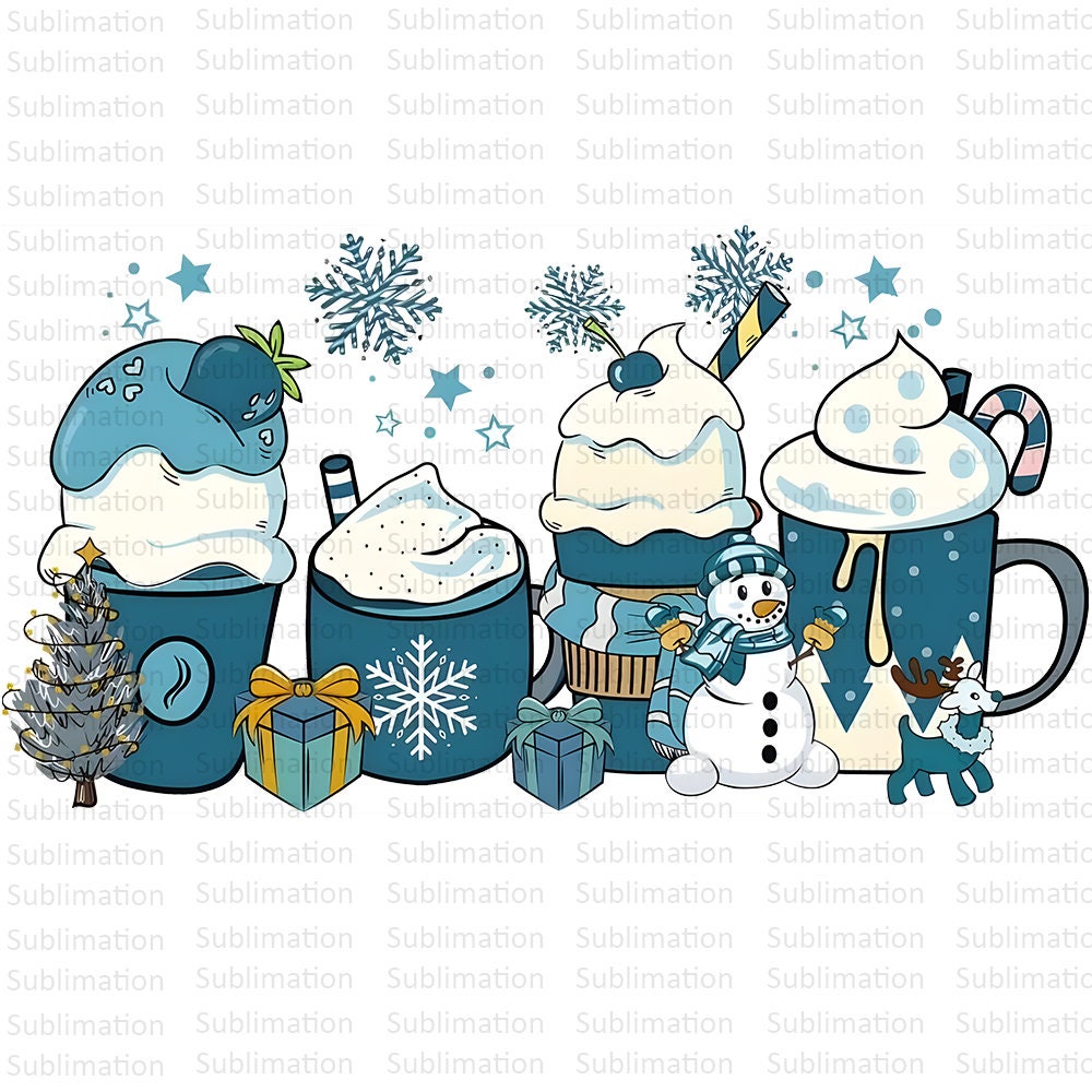 Snow Coffee Png, Merry Christmas Png, Winter Png, Santa Fe Png, Christmas Png, Sublimation Png, Digital Download