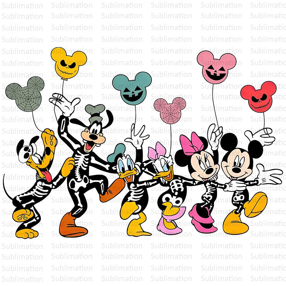 Halloween Png, Mickey Friends Halloween Png, Mickey Horror Png, Sublimation Png, Digital Download