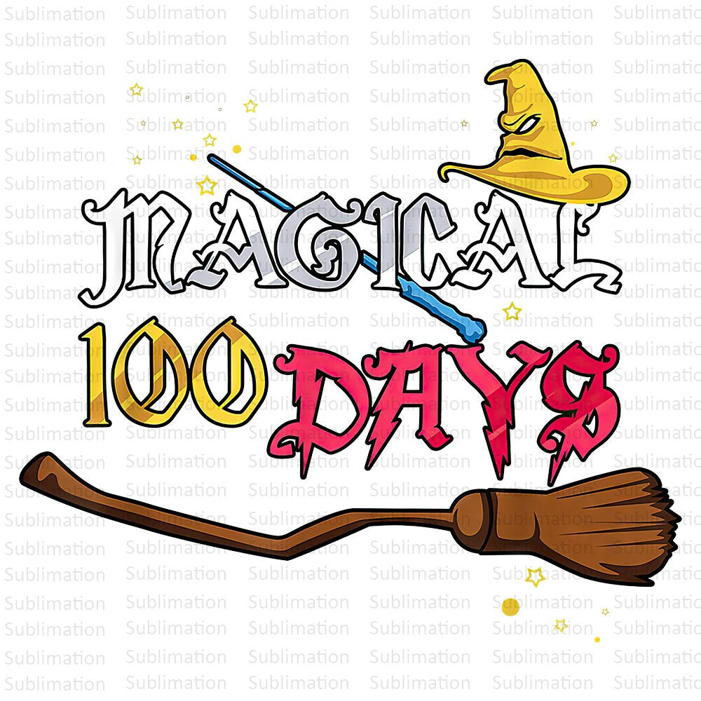 Wizard magical 100 days png sublimation