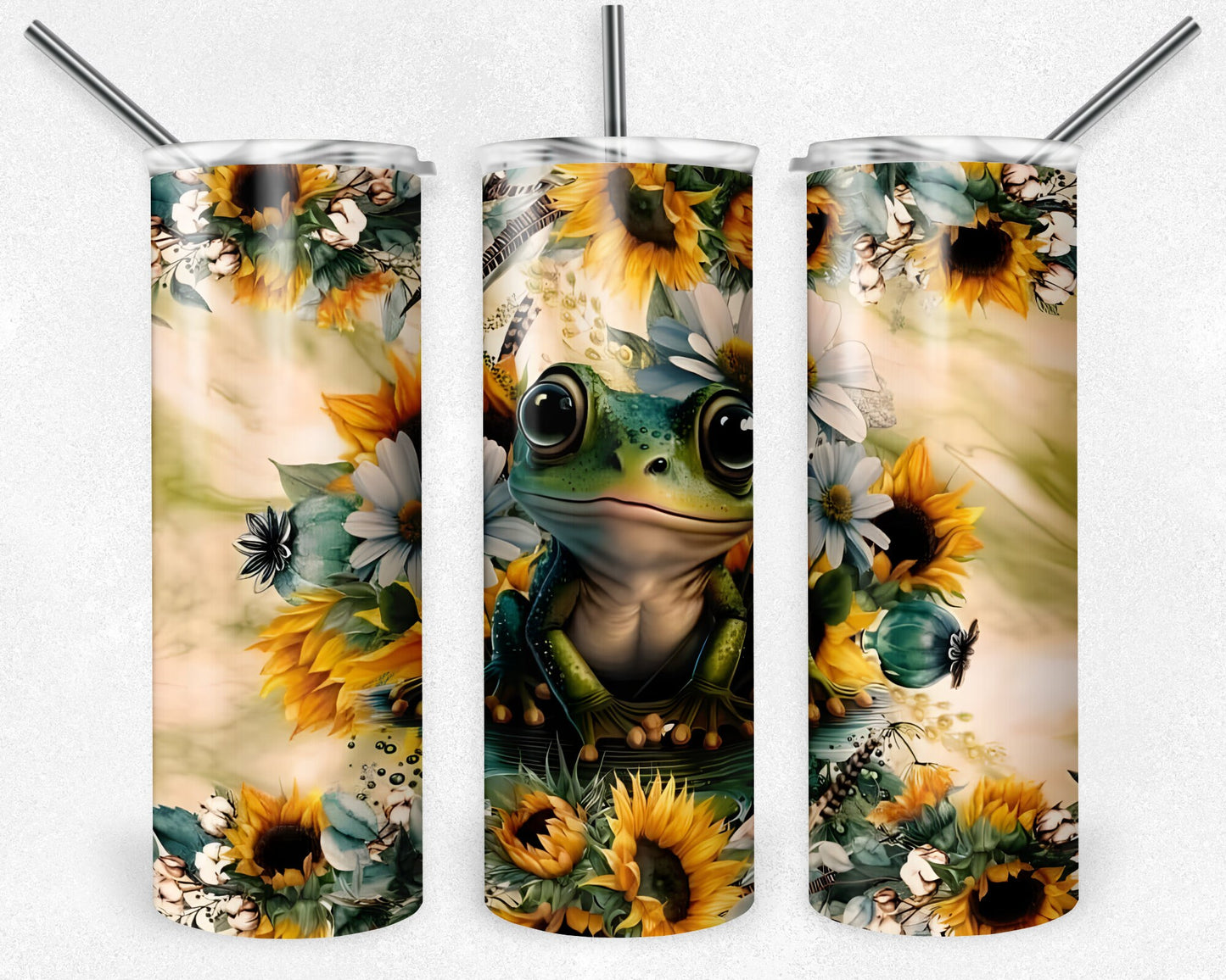 Frog 20 oz Tumbler Wrap Design Digital Download - 2024