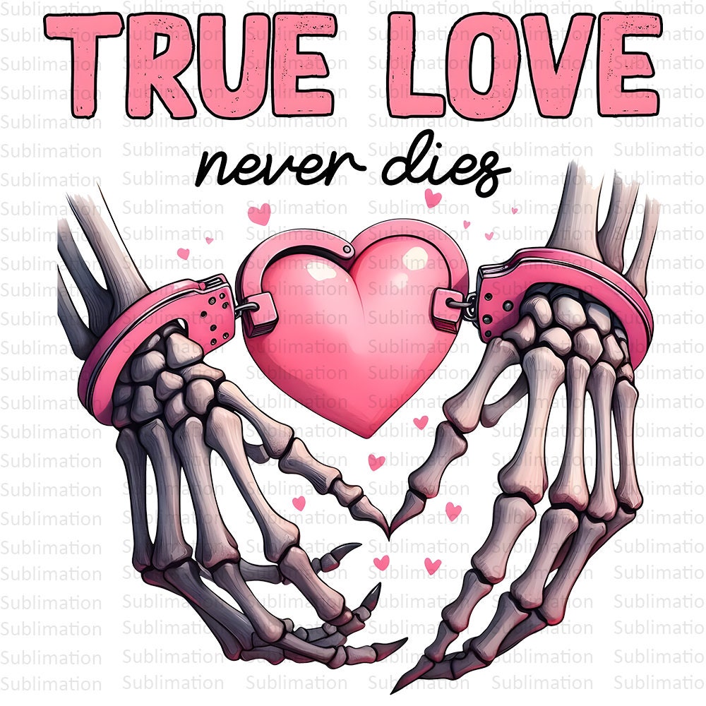 True Love Never Dies Png, Valentines Day Png, Love Theme Png, Sublimation Png, Digital Download