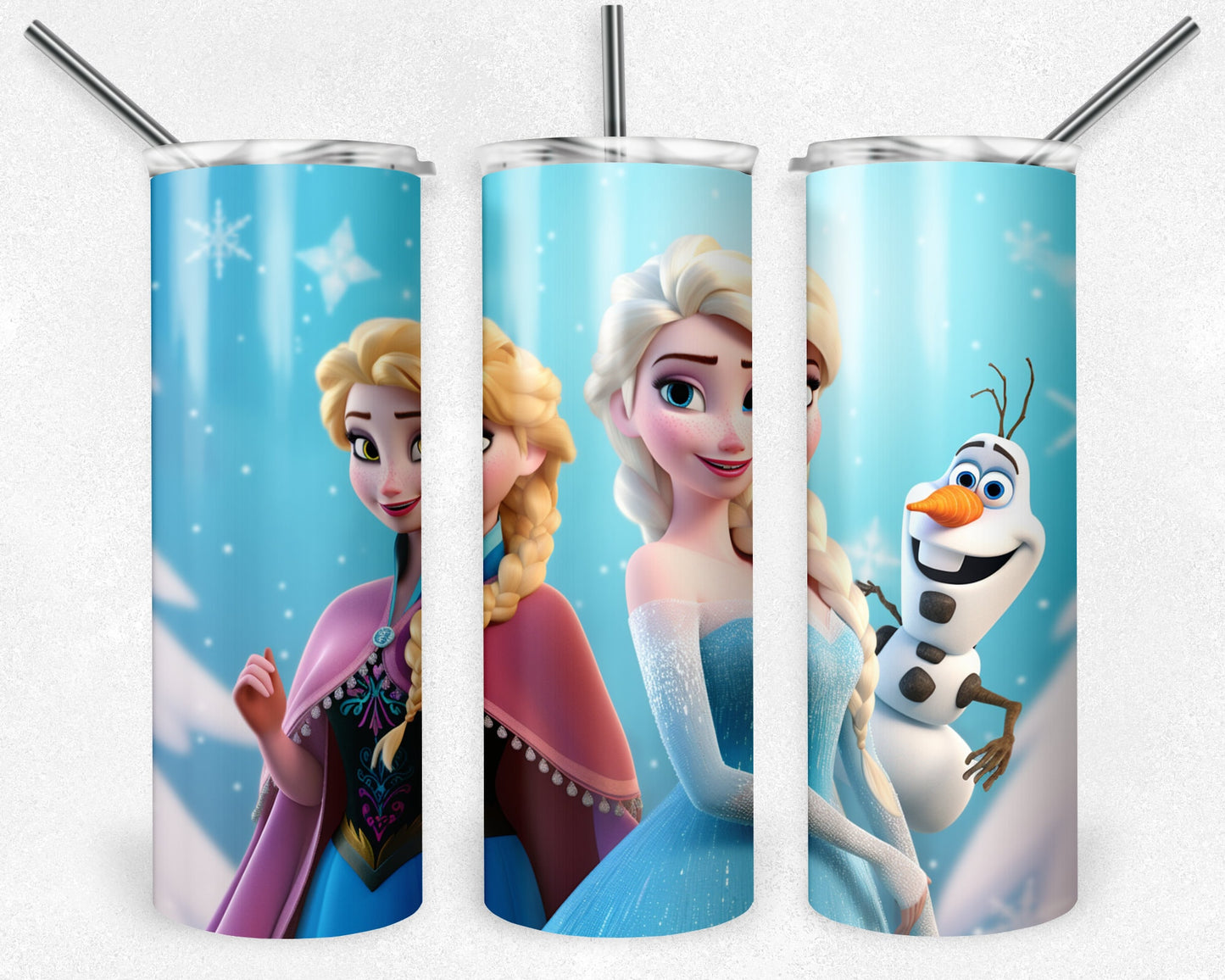 Frozen Tumbler, Frozen Tumbler, 20 oz Skinny Tumbler Sublimation Design, Digital Download PNG, 20oz Tumbler Design