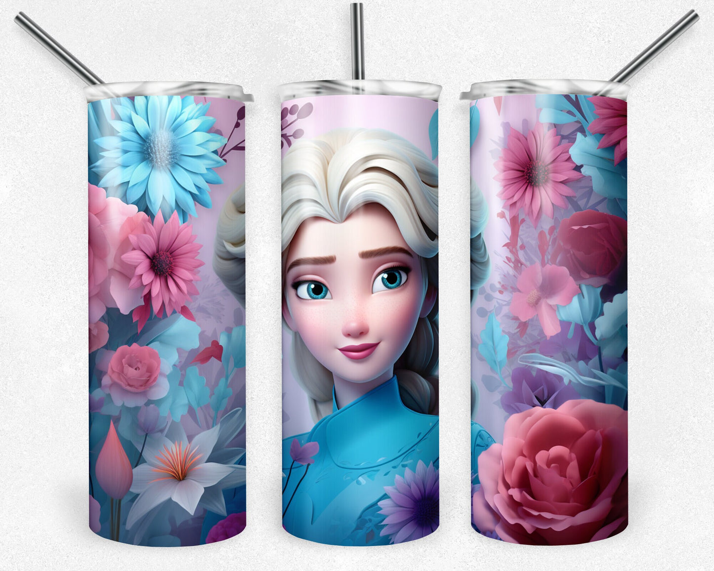 Frozen Tumbler, Frozen Tumbler, 20 oz Skinny Tumbler Sublimation Design, Digital Download PNG, 20oz Tumbler Design