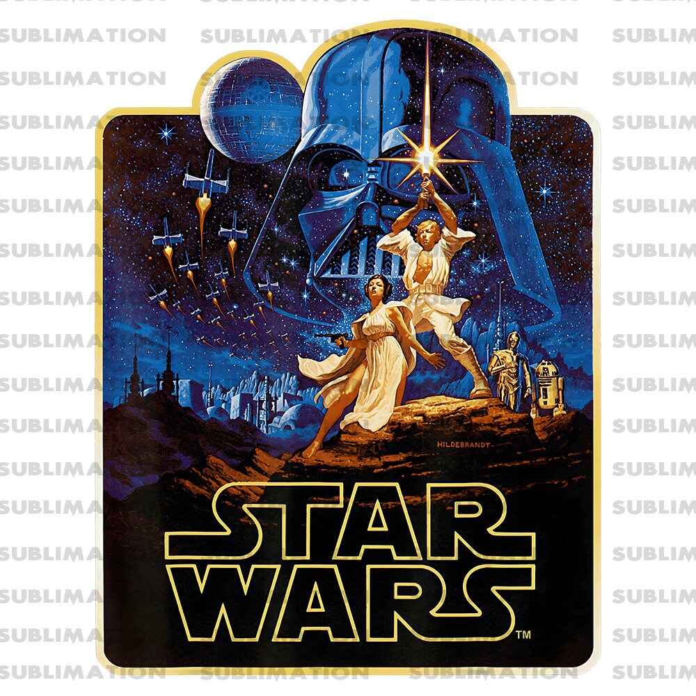 Star Wars Sublimation PNG, Retro Star Wars Sublimation Design, Old Star Wars Tshirt PNG, Sublimation Design, Cut file, Digital Download