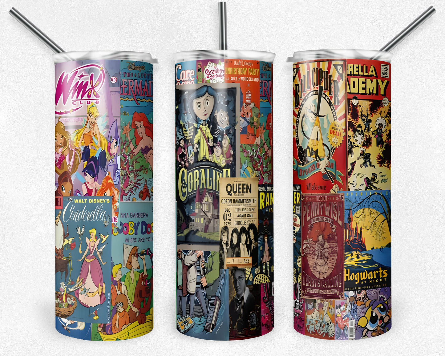 Retro Cartoon 20oz Tumbler, 20oz Skinny Tumbler, 90's Vibe Tumbler Wrap, Mama Tumbler Sublimation, Full Tumbler Wrap, Retro Cartoon Poster