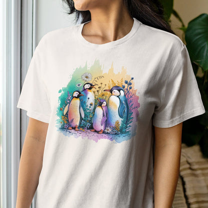 Penquin Sublimation Design, Retro Shirt, Watercolor PNG, Trendy Tshirt PNG, Digital Download, Silhouette, Watercolor PNG