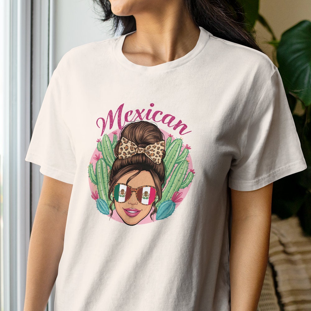 Mexican Messy Bun Sublimation Design, Retro Shirt, Mexico PNG, Trendy Tshirt PNG, Digital Download, Silhouette