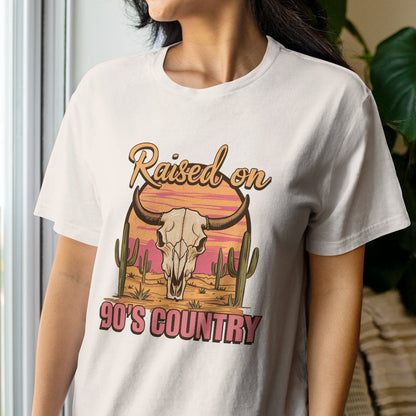 Raised on 90's Country Sublimation PNG, Shirt Design, PNG, Trendy Tshirt PNG, Digital Download, Silhouette, Western Design