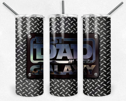 Best Dad in The Galaxy 20oz Tumbler, 20oz Skinny Tumbler, Father's Day Tumbler Tumbler Wrap, Hip Hop Tumbler Sublimation, Full Tumbler Wrap