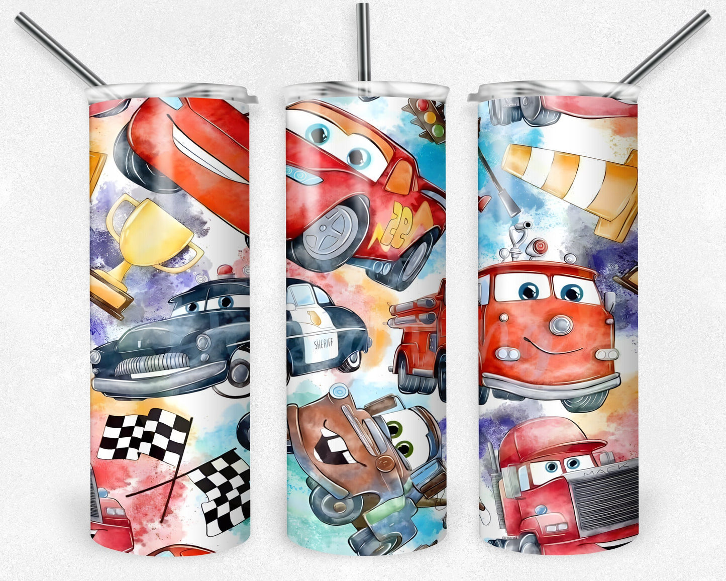 Cars 20oz Tumbler, 20oz Skinny Tumbler, Cartoon Cars Rapper Tumbler Wrap, Mcqueen Tumbler Sublimation, Full Tumbler Wrap