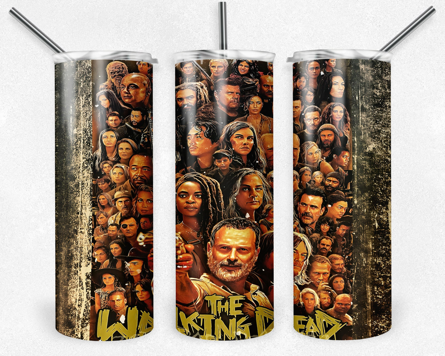 The Walking Dead 20oz Tumbler, 20oz Skinny Tumbler, TWD Tumbler Wrap, Tv Series Tumbler Sublimation, Full Tumbler Wrap