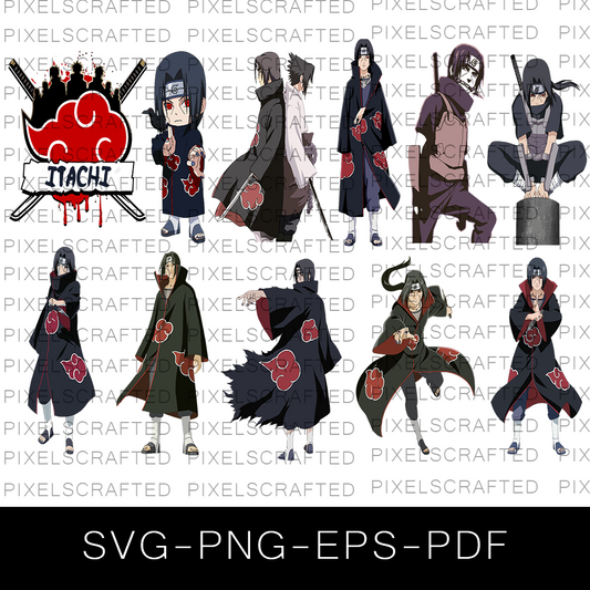 Itachi SVG Bundle, Itachi Cut file, Clipart, Naruto SVG Bundle