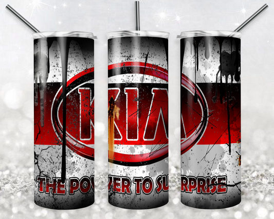 Kia 20oz Sublimation Tumbler Designs, Car Brands Straight Skinny Tumbler Wrap PNG