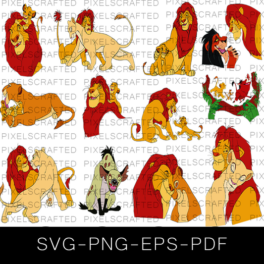 Lion King SVG Bundle, Hakuna Matata Cut file, Clipart, Simba SVG Bundle