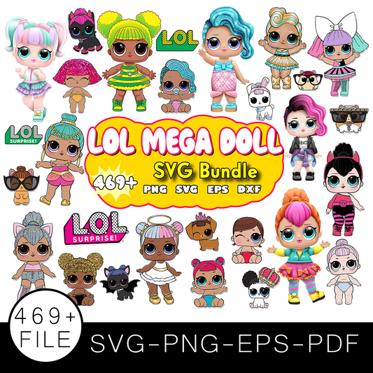 LOL Dolls SVG Bundle, Dolls Vector, LOL Dolls Cut file