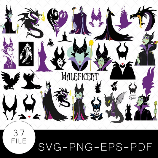 Maleficenta SVG Bundle, Maleficenta Cut file, Clipart, Disney Villains SVG Bundle