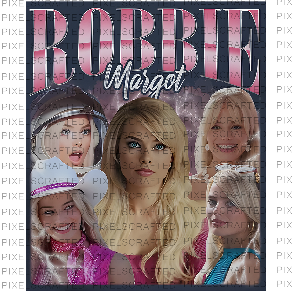 Margot Robbie Barbie PNG Design