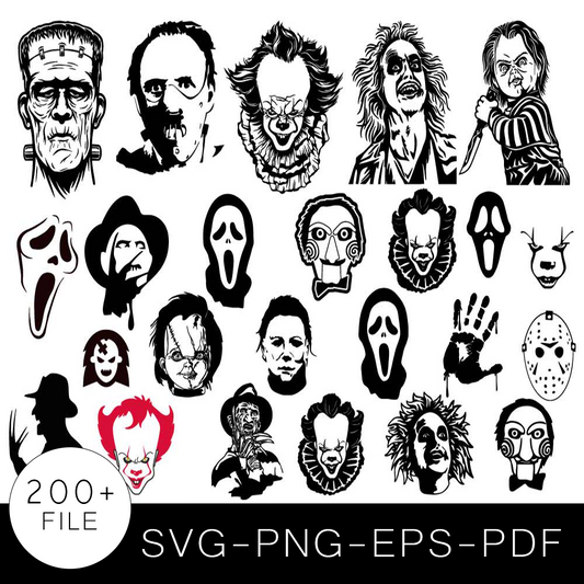 Michael Myers SVG Bundle, Horror Movie Cut file, Clipart, Scary Movie SVG Bundle