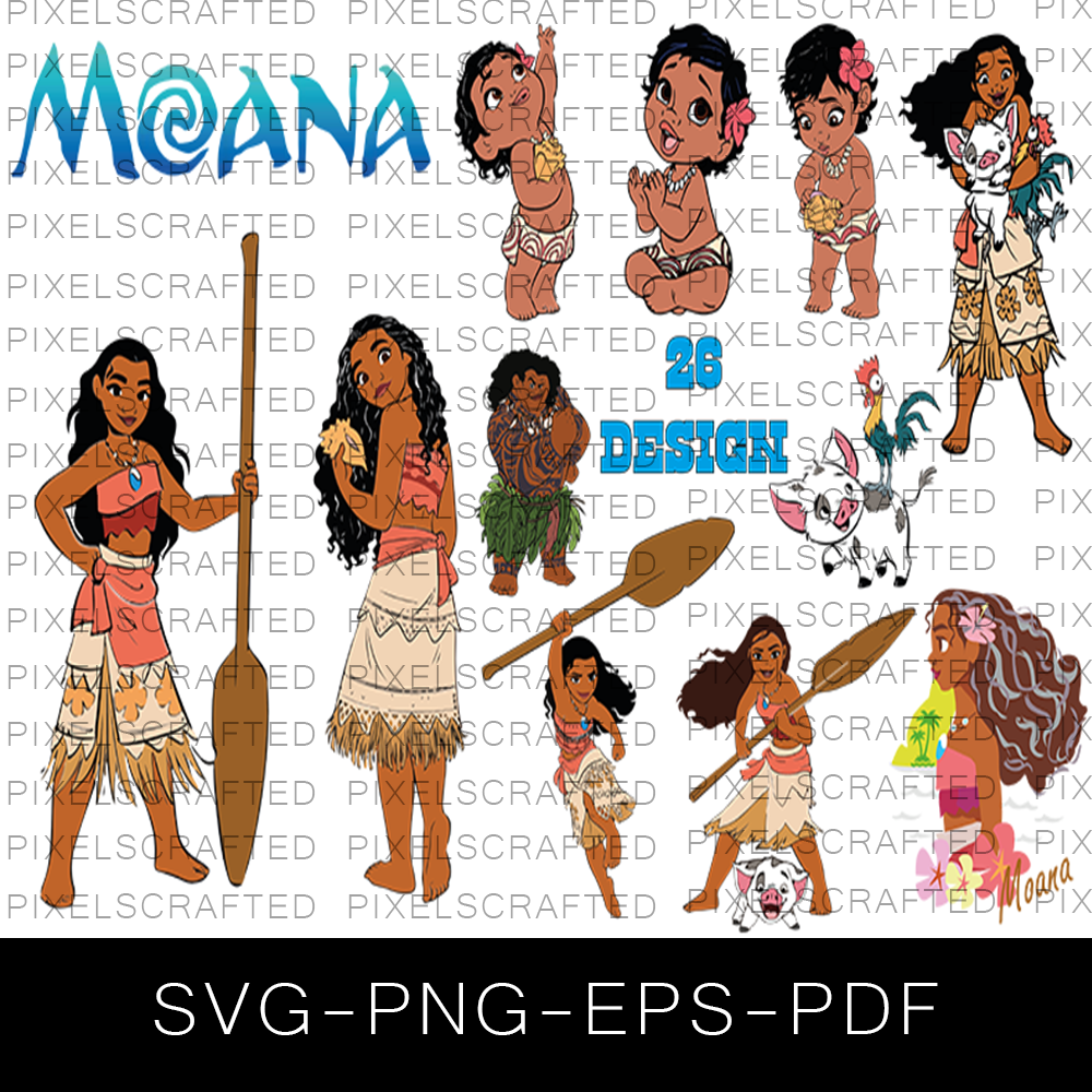 Moana SVG Bundle, Moana Cut file, Clipart