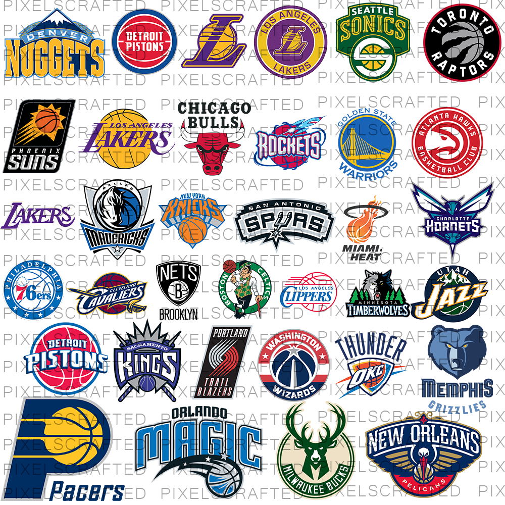 NBA Team Logo PNG Design Bundle