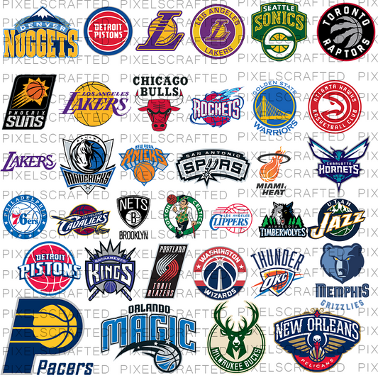 NBA Team Logo PNG Design Bundle