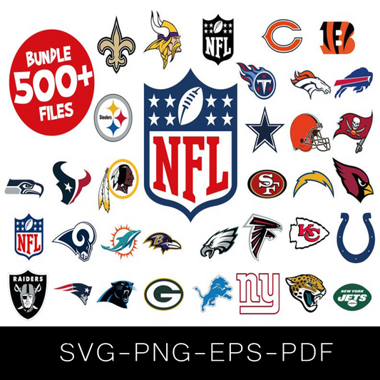 NFL Team SVG Bundle, NFL Team Logo Cut file, NFL Team Clipart, American Football SVG Bundle