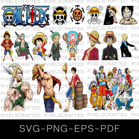 One Piece SVG Bundle, One Piece Cut file, Clipart