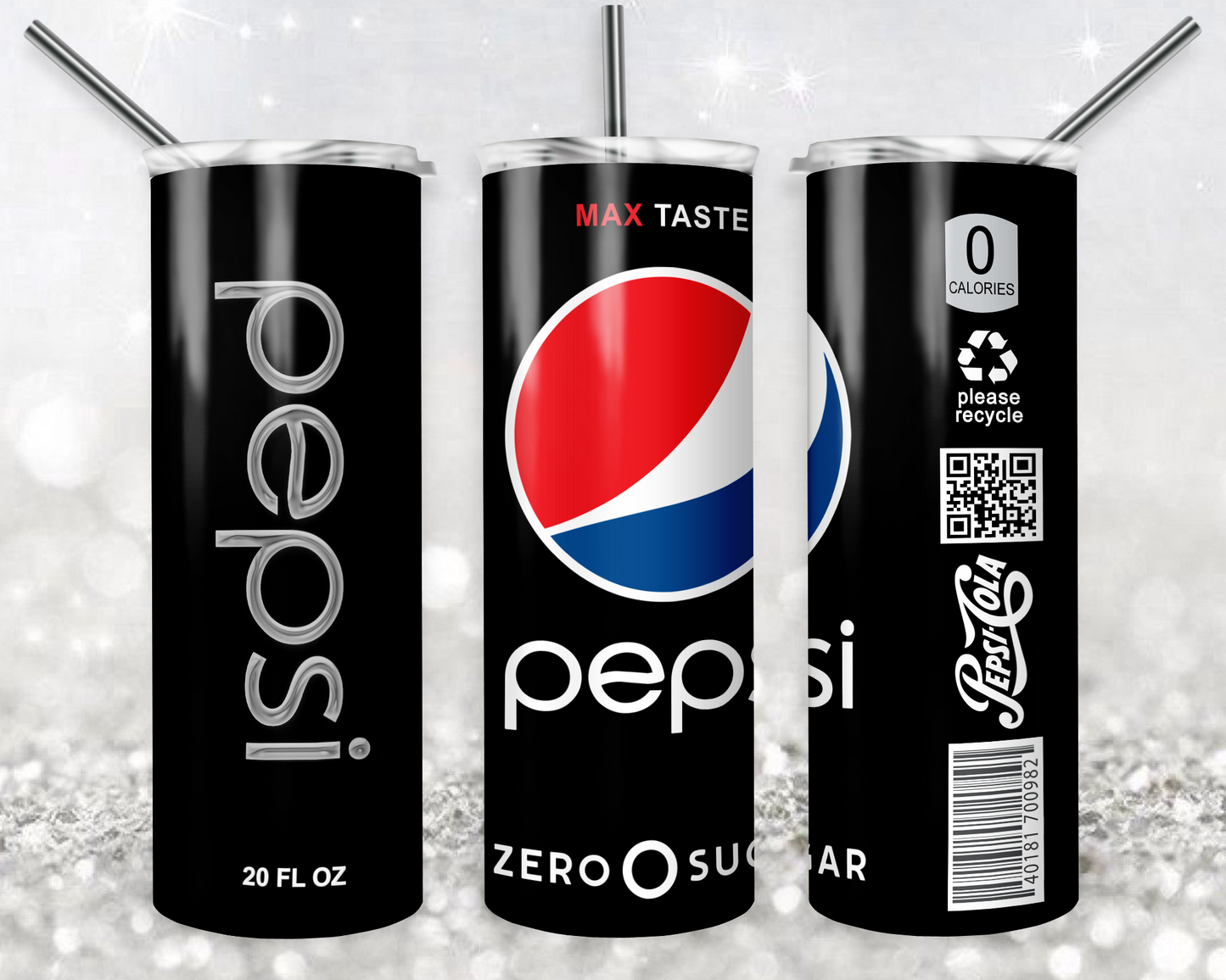 Pepsi 20oz Sublimation Tumbler Designs, Coke Straight Skinny Tumbler Wrap PNG