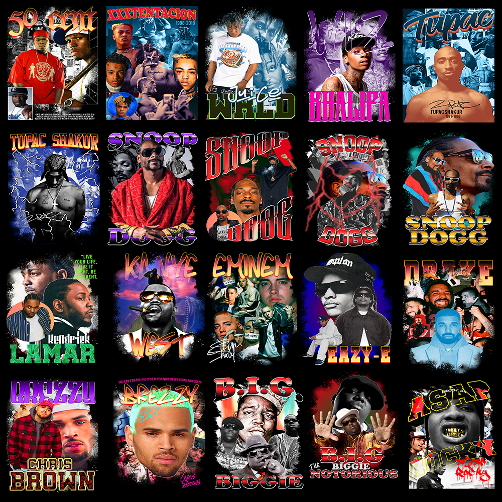 80 Rapper PNG Design