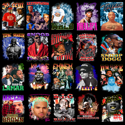 80 Rapper PNG Design