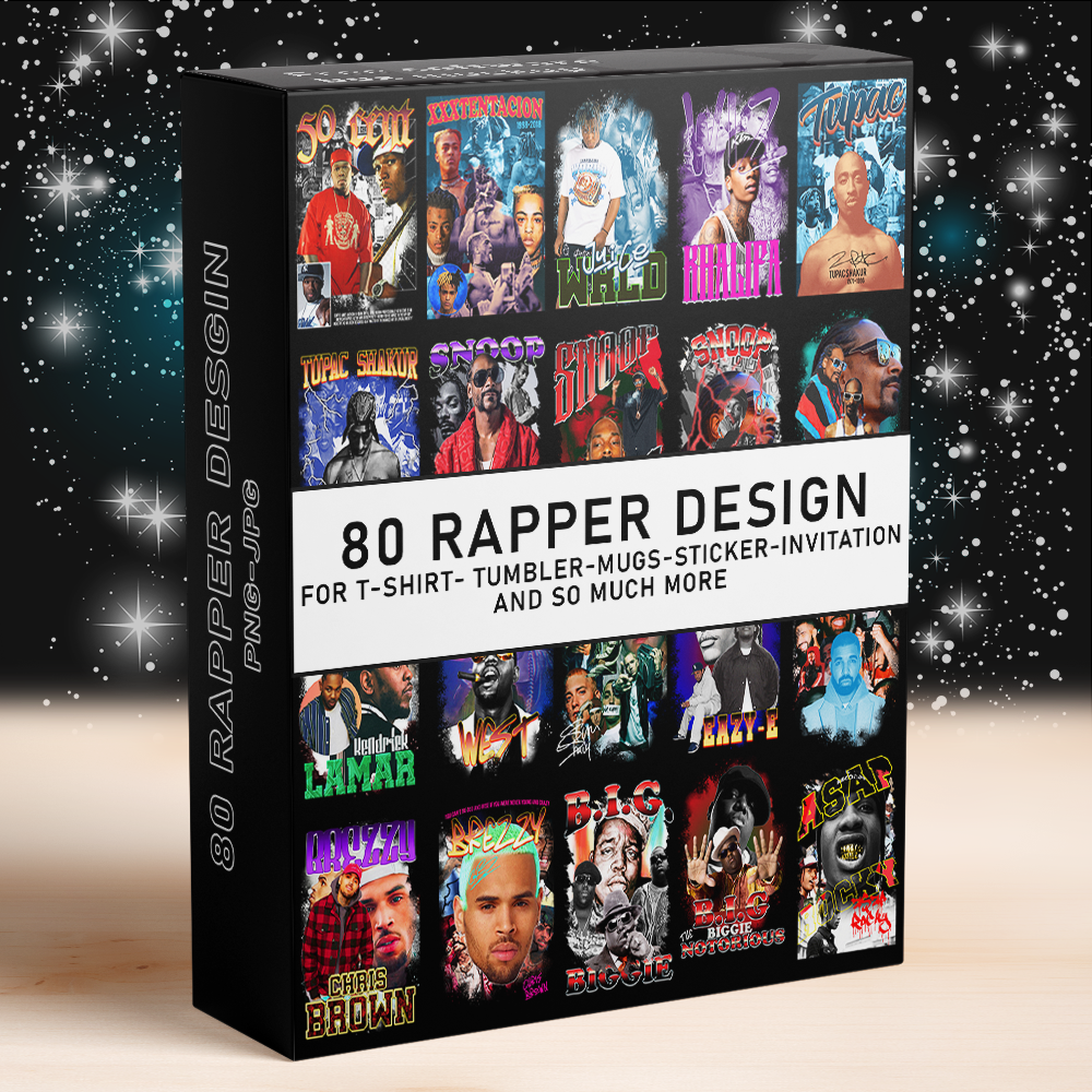 80 Rapper PNG Design